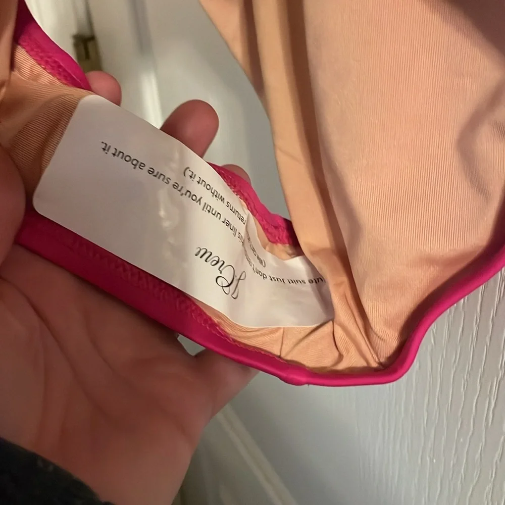 NWT J.Crew Ruched Ruffle One-Piece Swimsuit Magenta Orchid 10 Beach‎ Vacation